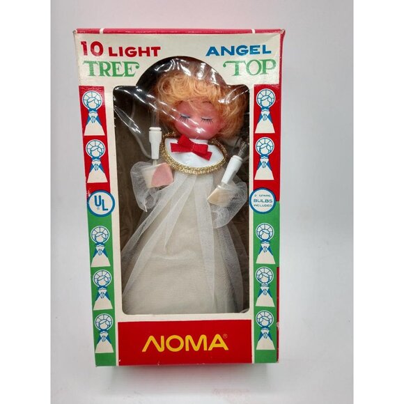 Vintage 10 Light Noma Angel Tree Topper With Box - Picture 2 of 7